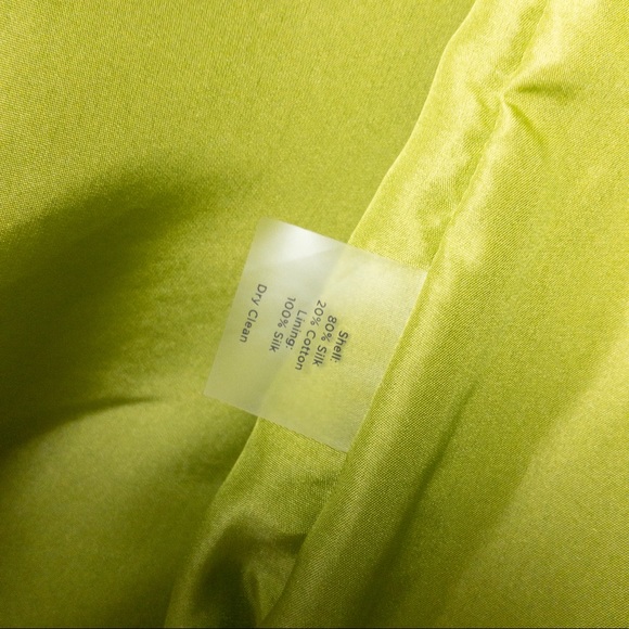 Talbots Petites Cardigan Silk Lined Green - Picture 5 of 5